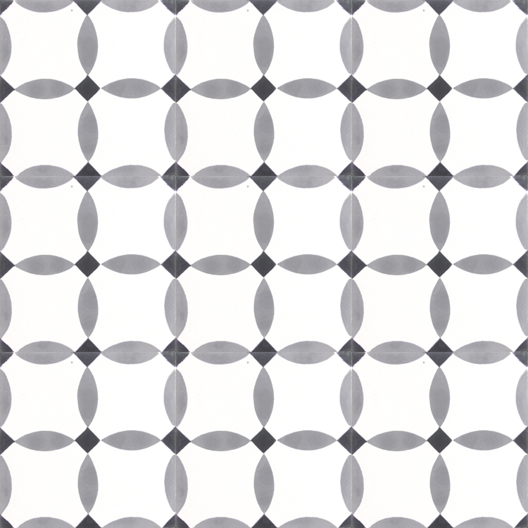 Zementfliesen 3001 - Darstellung aus 9 Einzelfliesen