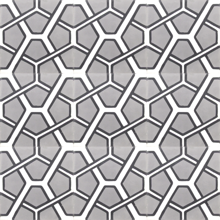 Zementfliesen 3x3 Darstellung