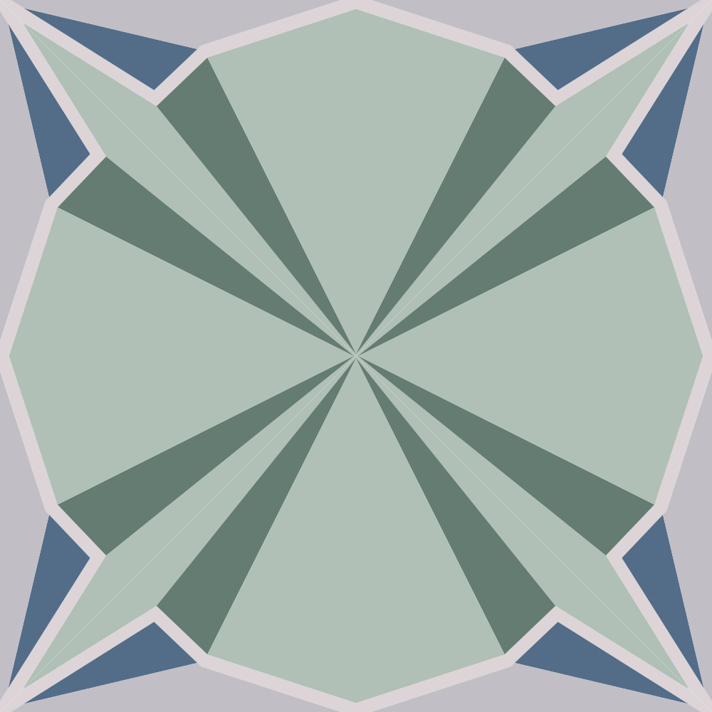 Exklusives Design bei articima | Zementfliesen Ref. 59101 | 2x2 Darstellung | Variante 1