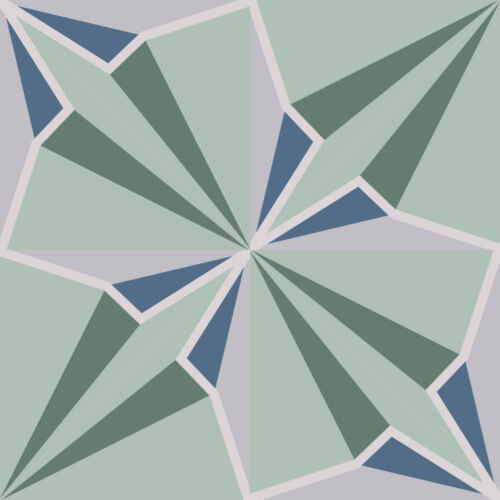 Exklusives Design bei articima | Zementfliesen Ref. 59101 | 2x2 Darstellung | Variante 2