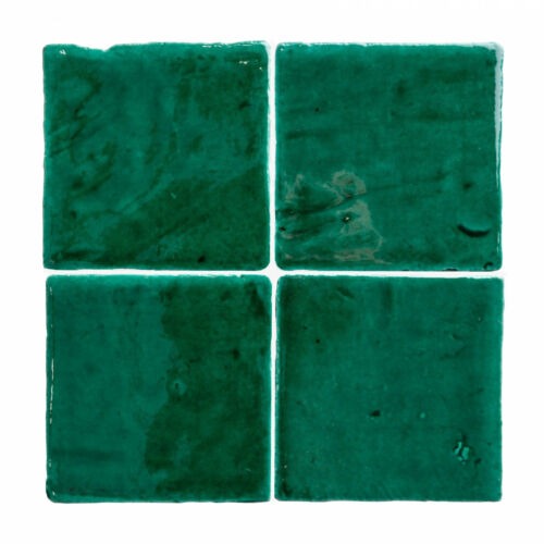 Glasierte Terracotta Wandfliesen - Farbe Grün, Referenz G305 - Format 10x10 cm