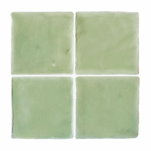 Glasierte Terracotta Wandfliesen - Farbe Jade Grün, Referenz G306 - Format 10x10 cm
