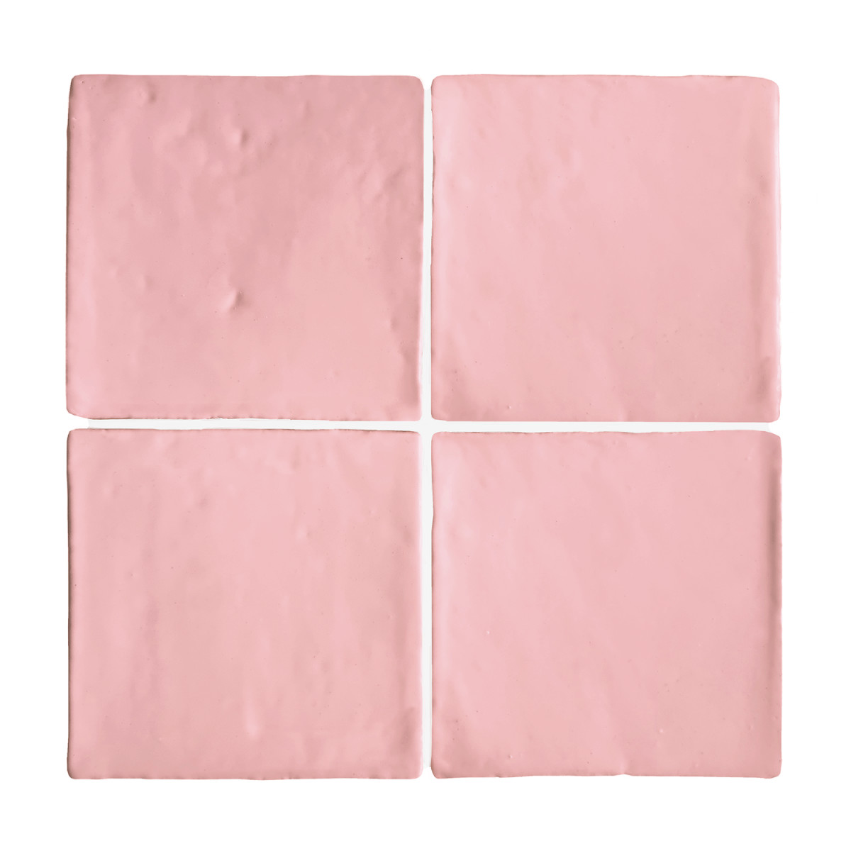 Glasierte Terracotta Wandfliesen - Farbe Pink, Referenz G081 - Format 10x10 cm