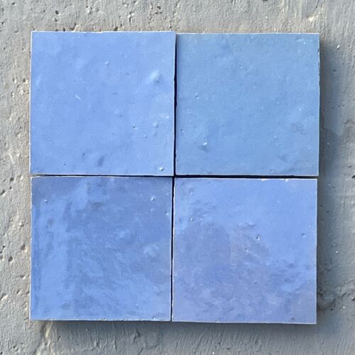 Original Zellige Fliesen Blau (Lavendelblau) 10x10 cm, Ref. Z106