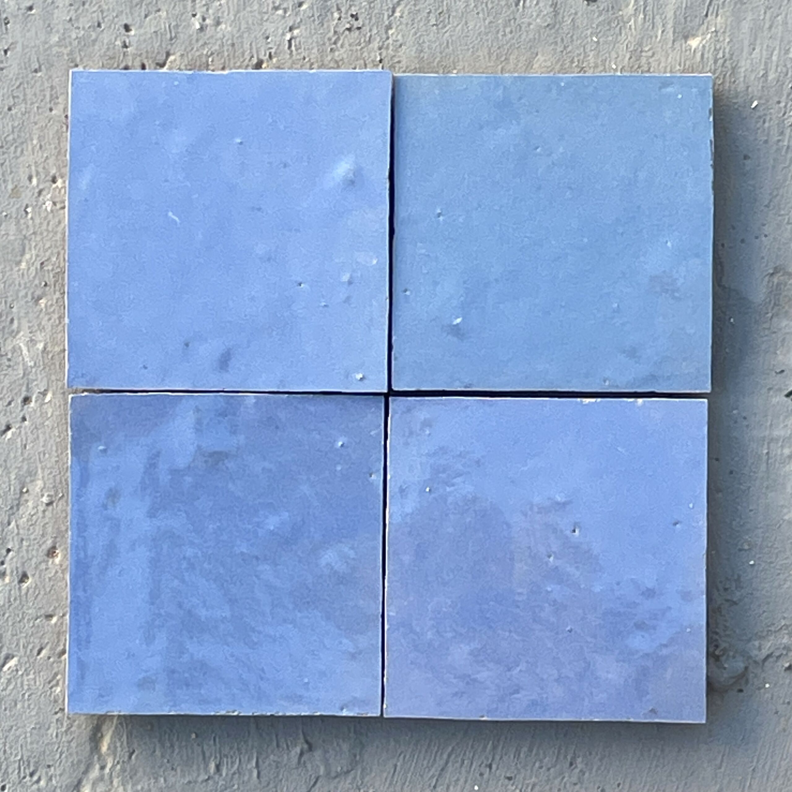 Original Zellige Fliesen Blau (Lavendelblau) 10x10 cm, Ref. Z106