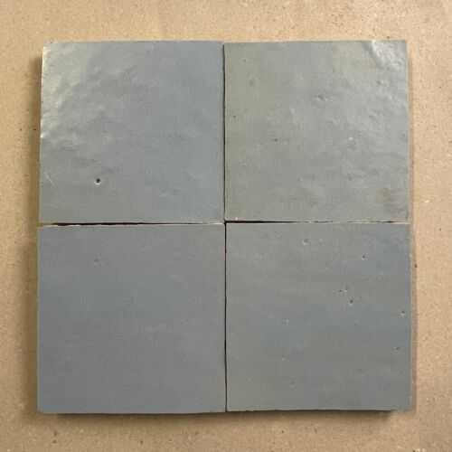 Zellige Fliesen Nebelgrau 10x10 cm – handgefertigte marokkanische Fliesen mit lebendiger Oberfläche