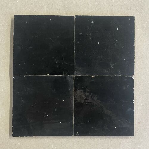 zellige fliesen tiefschwarz 10x10 handarbeit