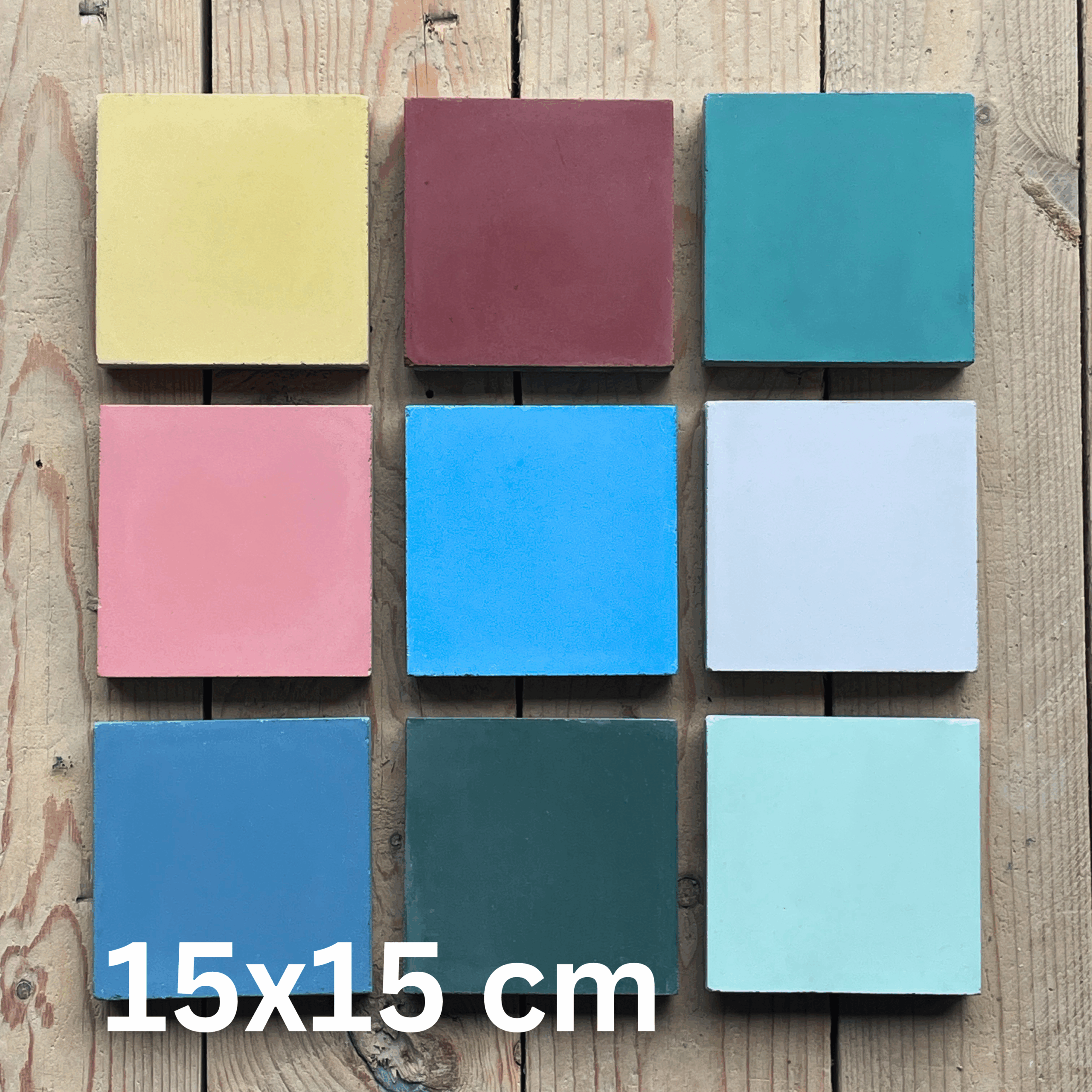 Einfarbige Zementfliesen 15×15 cm einfarbige Zementfliesen 15x15 cm alle Farben erhältlich